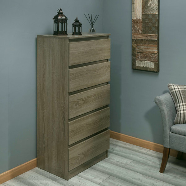 Zipcode Design Francine 5 Drawer 60Cm W Tallboy & Reviews Wayfair.co.uk